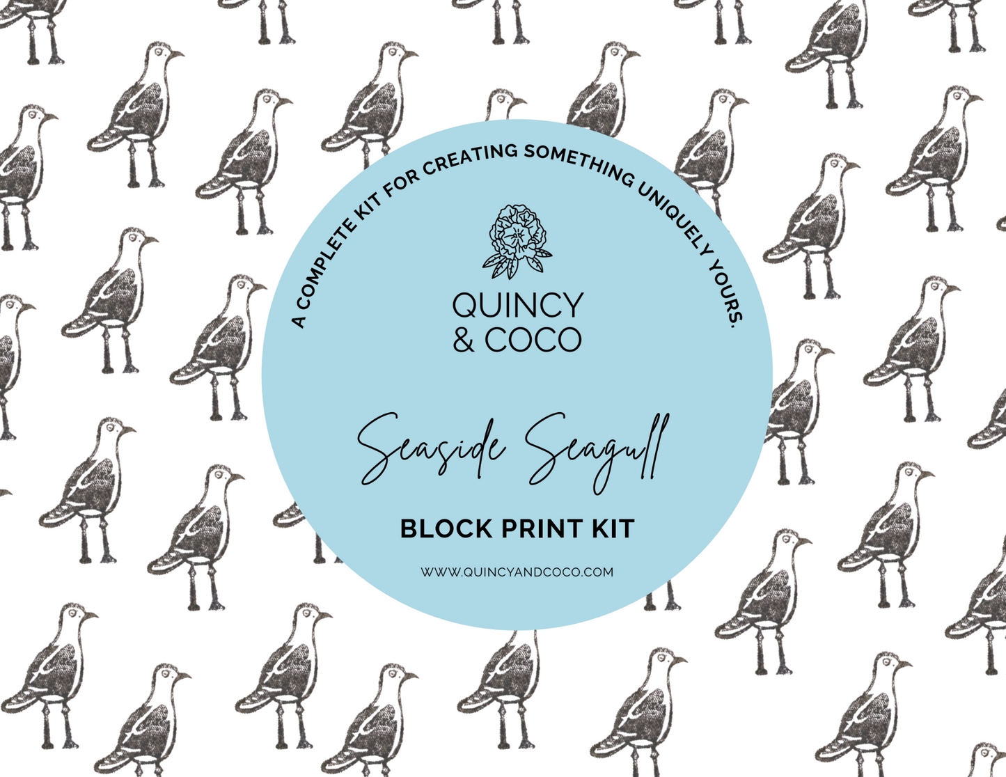 Seaside Seagull Block Print Kit