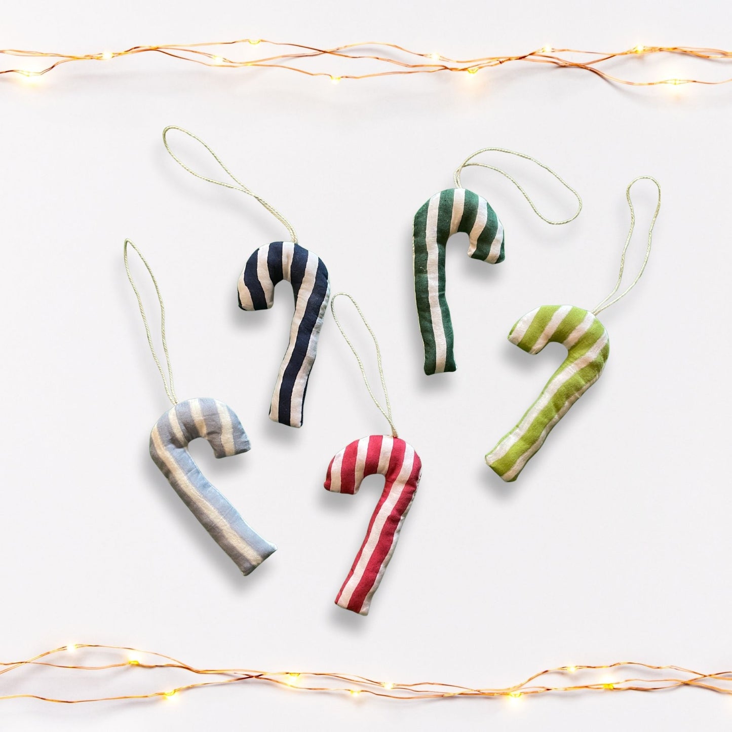 Handsewn Candy Cane Ornament