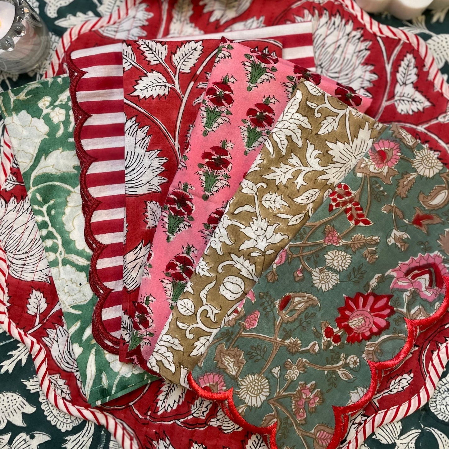 Joy Embroidered Napkin - Set of 4