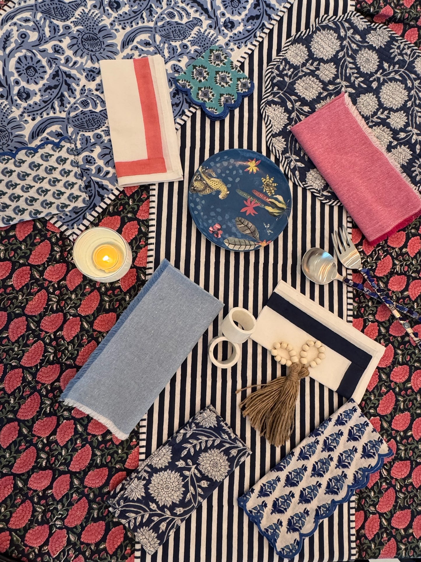 Classic Square Napkin Navy - Set of 4