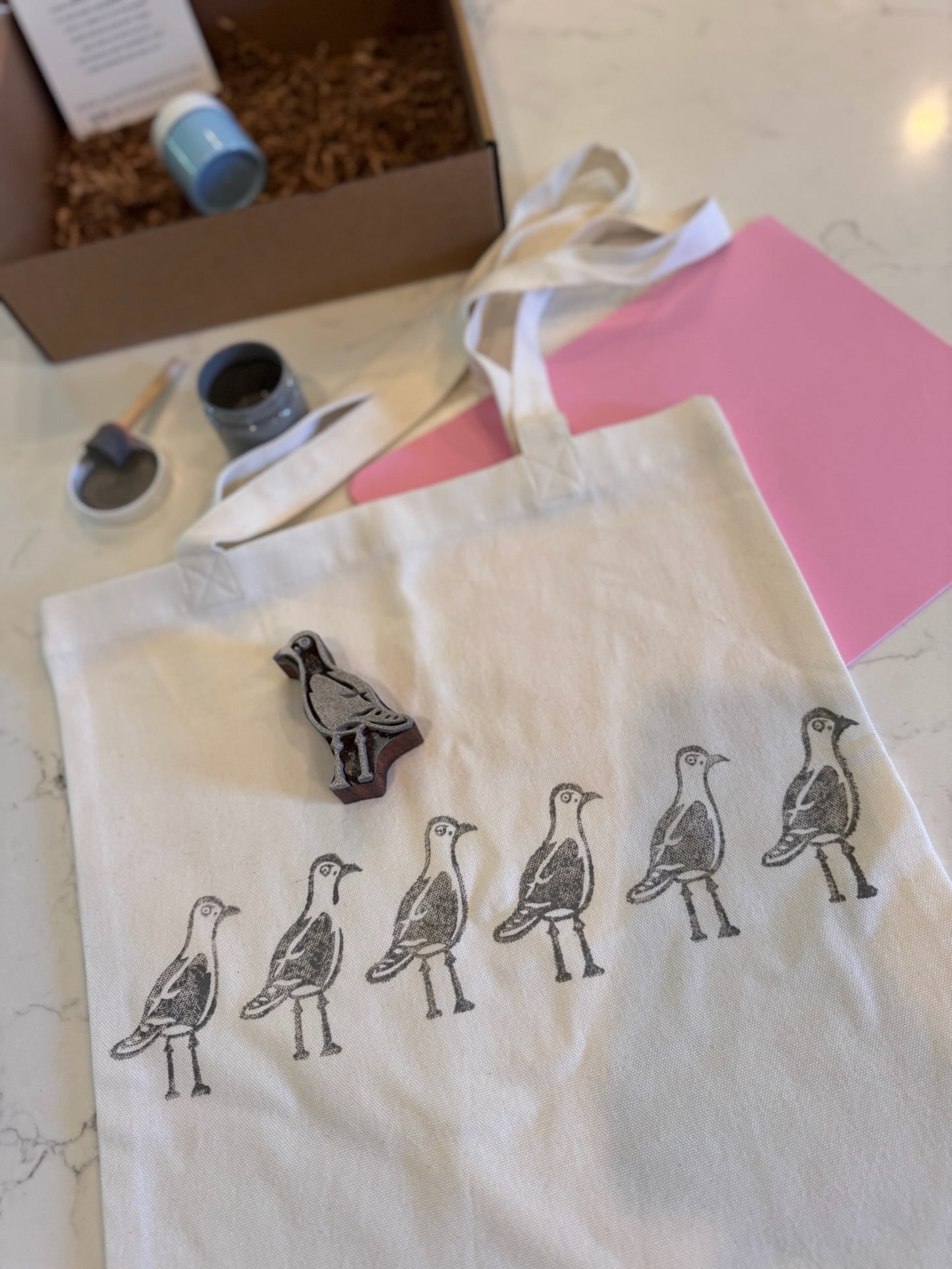 Seaside Seagull Block Print Kit