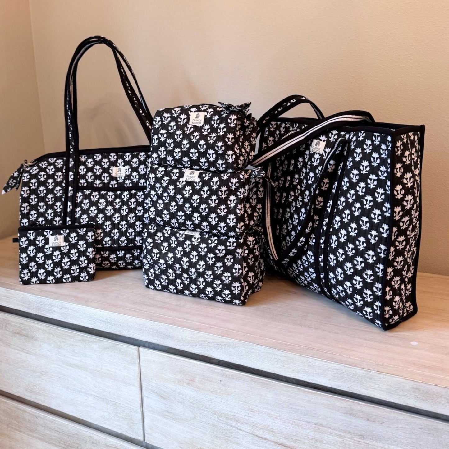 Onyx Quilted Weekender Duffel