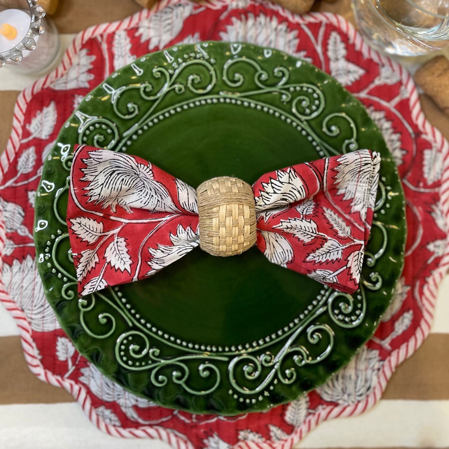 Rattan Napkin Rings - Set of 4