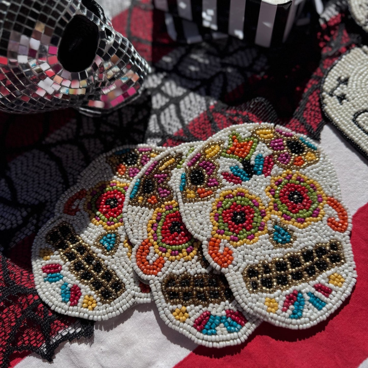 Skull Beaded Coasters