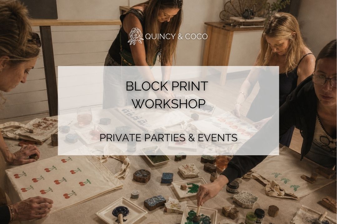 Block Print Workshops - Private Parties & Events