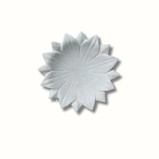 Marble Lotus Dish - 6"