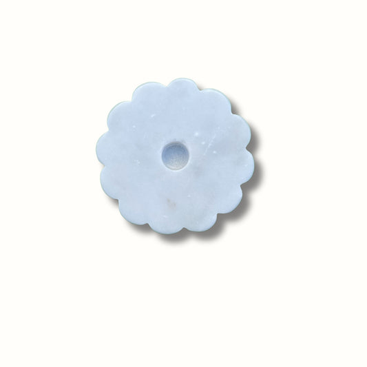 Daisy Marble Candle Holder - 5"