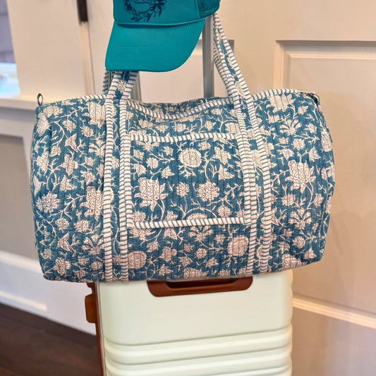 Turquoise Duffel Bag