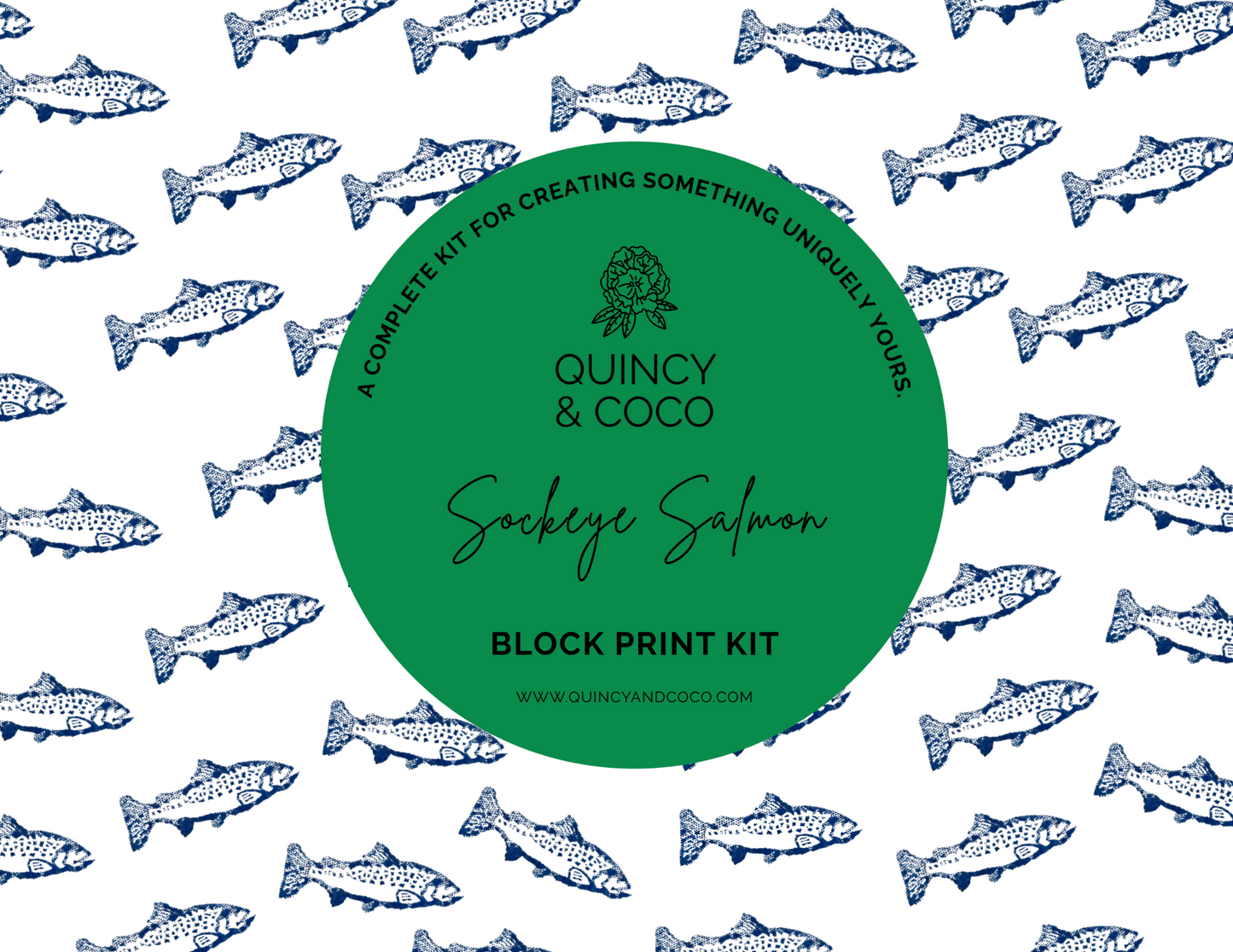 Sockeye Salmon Block Print Kit
