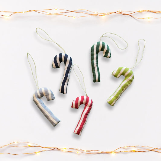 Handsewn Candy Cane Ornament