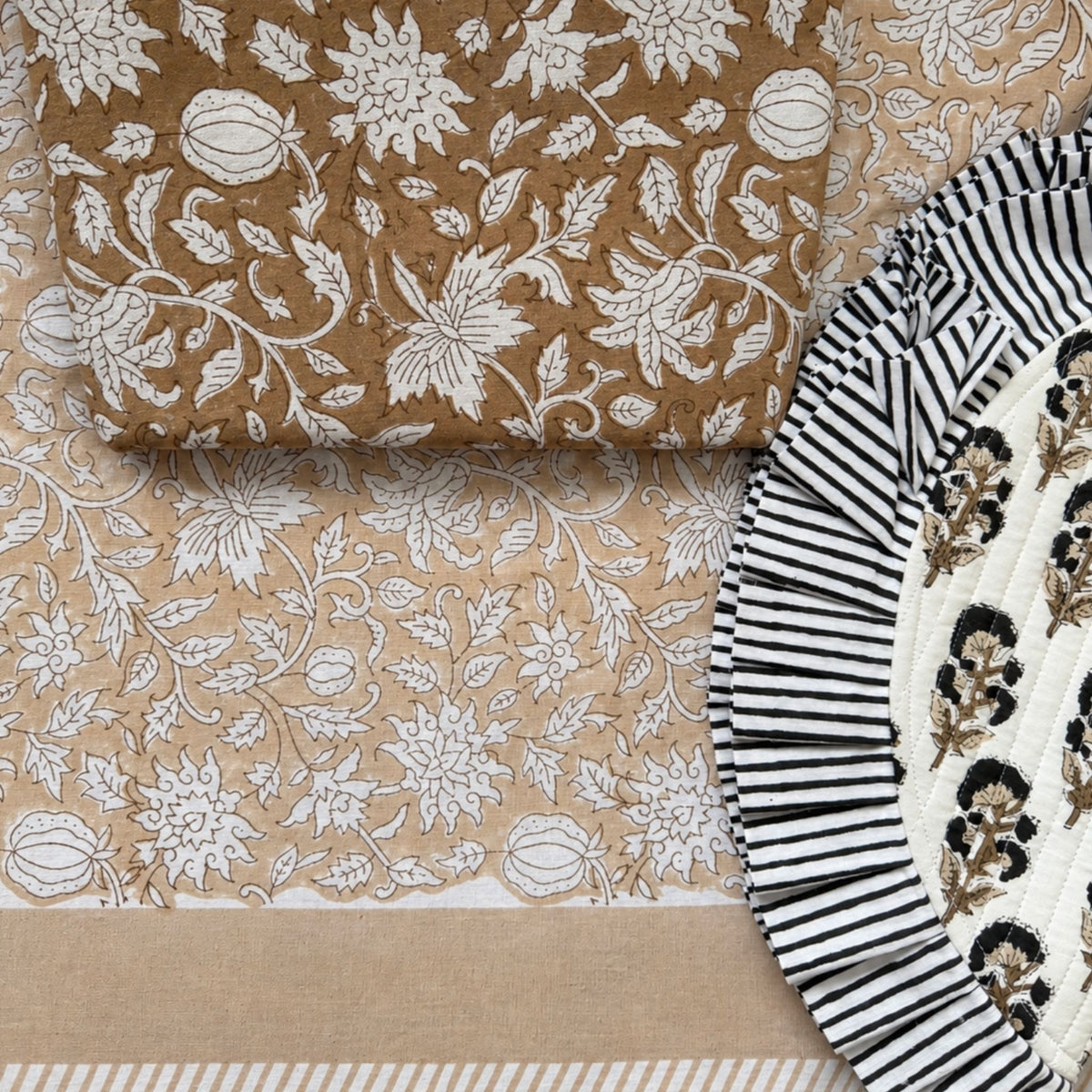 Fall Fields Light Tablecloth