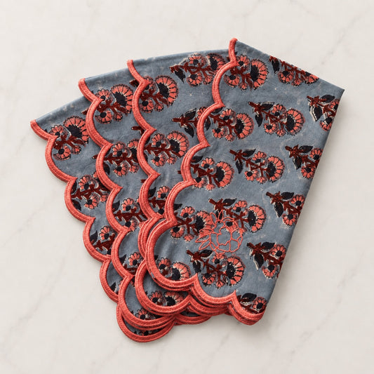 Heirloom Floral - Mist Blue - Napkin Set of 4