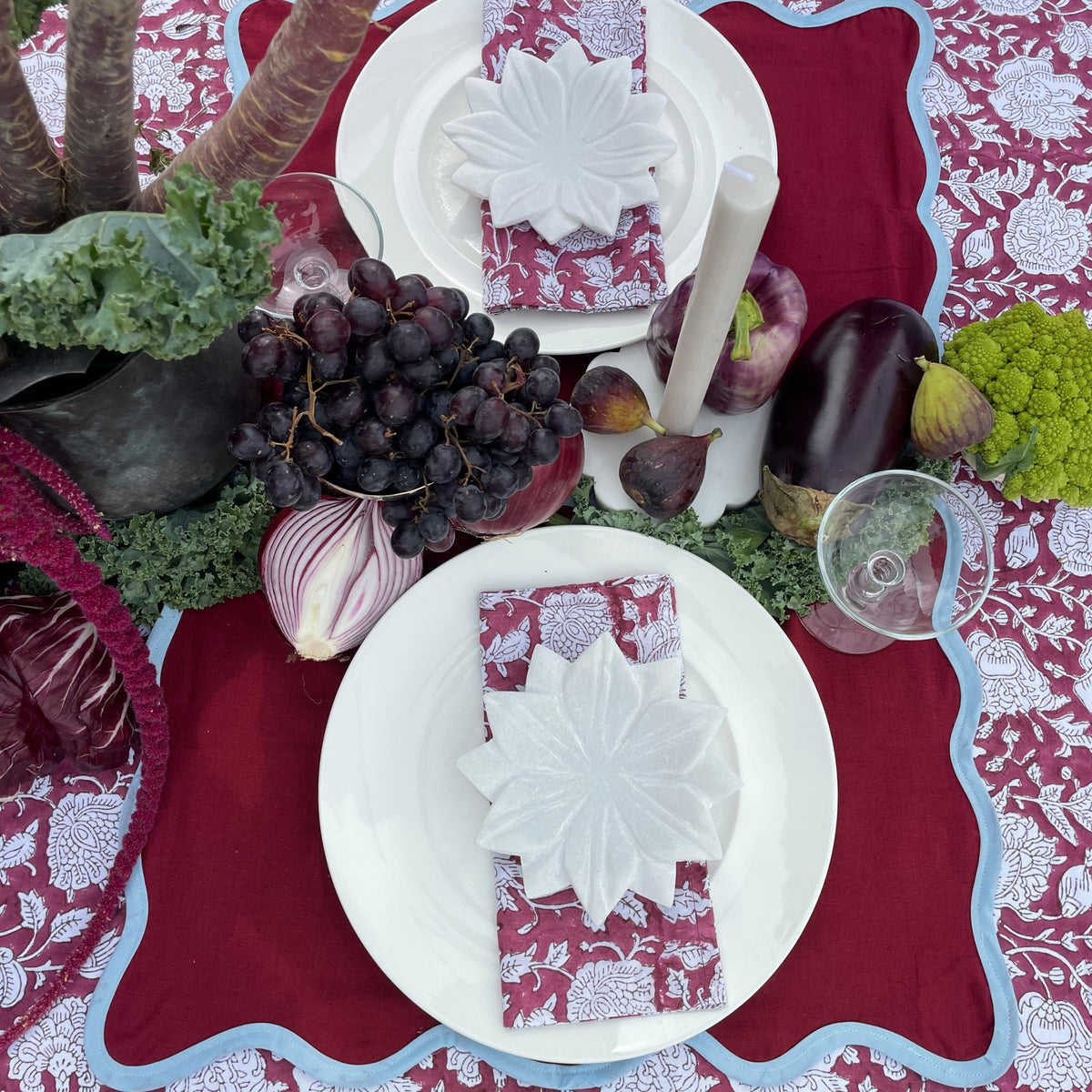 Pinot Block Print Tablecloth
