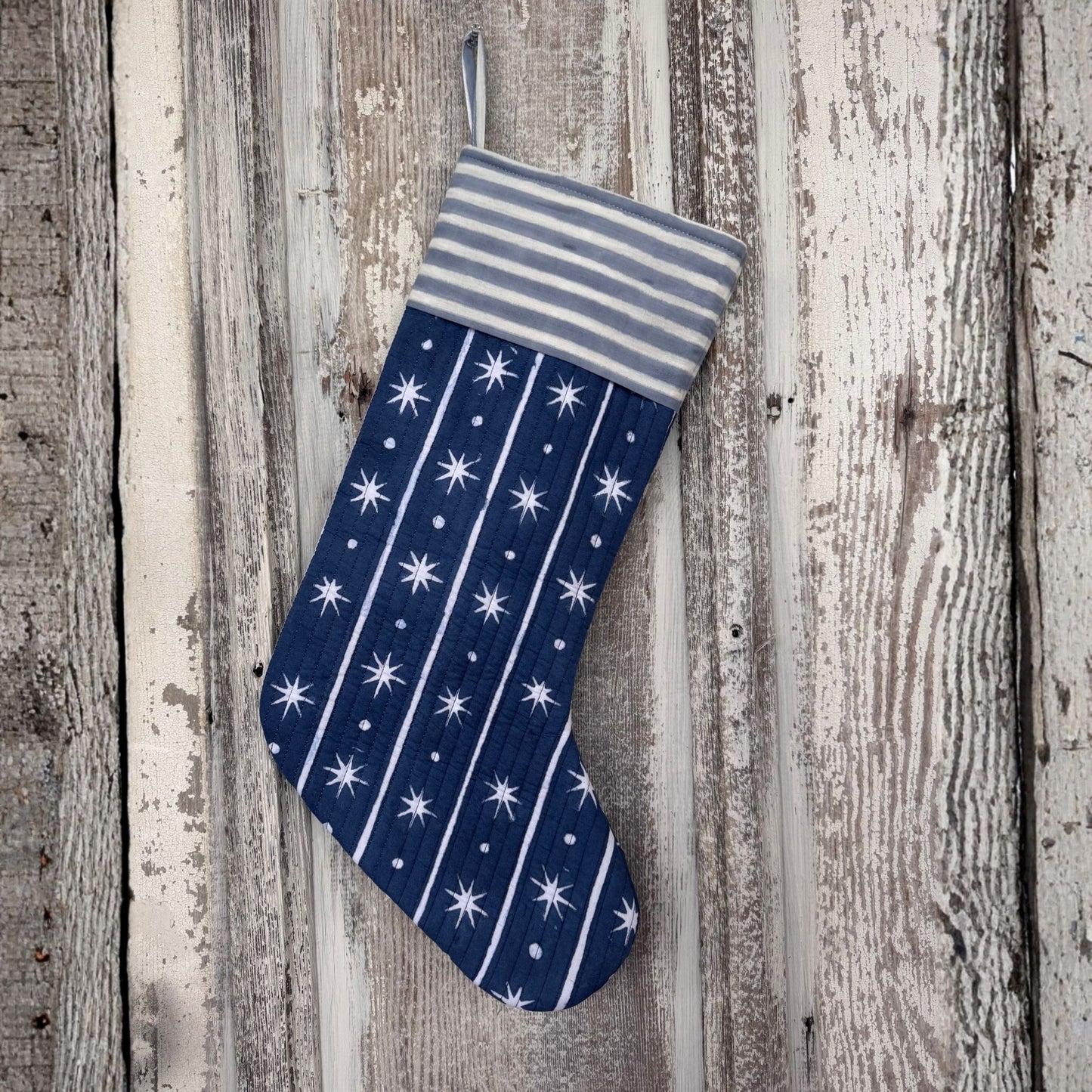 Block Print Holiday Stockings