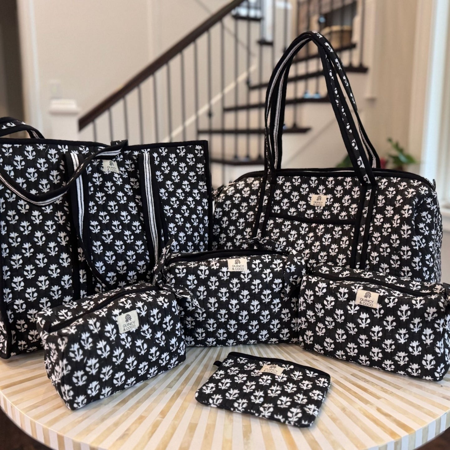 Onyx Quilted Weekender Duffel