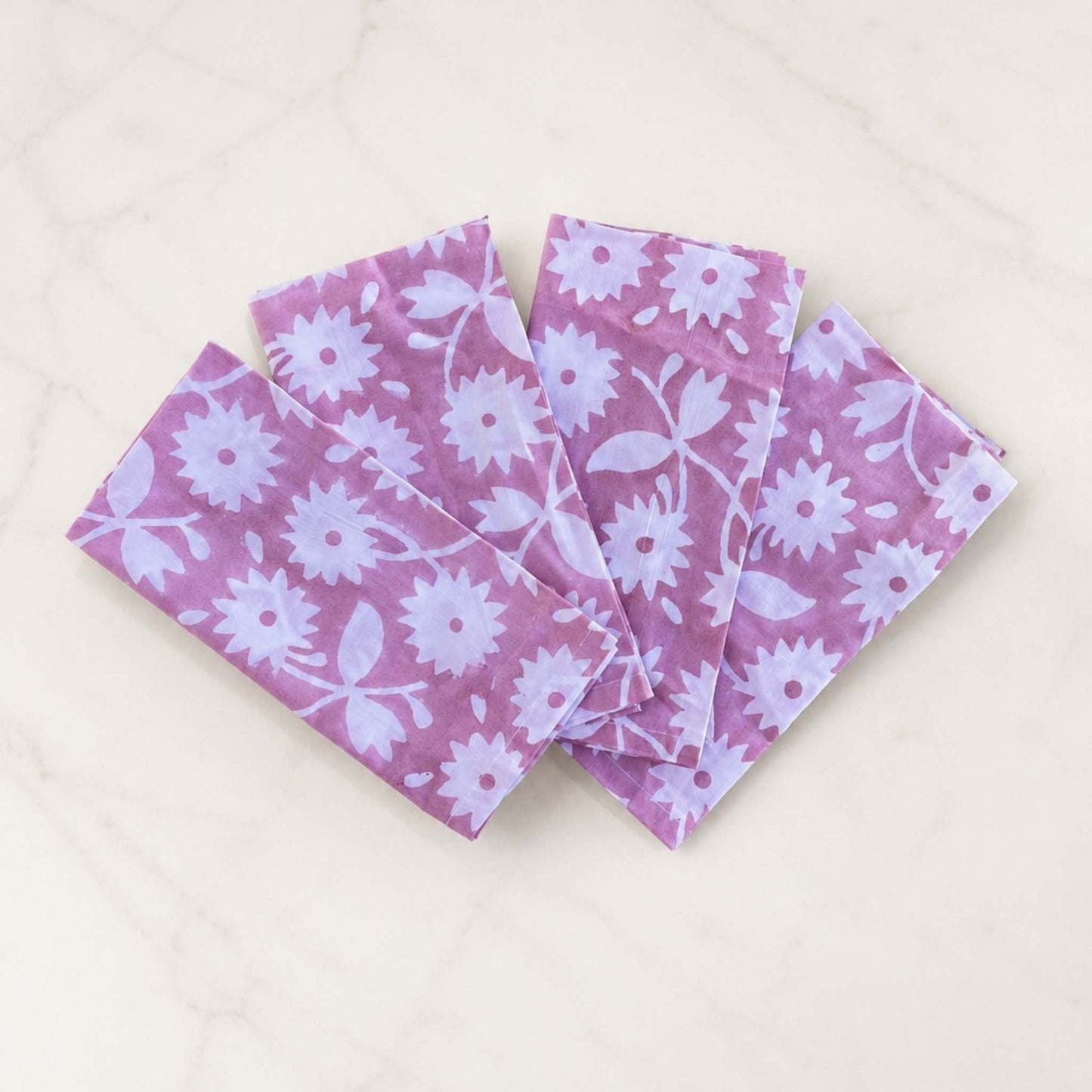 Pink Daisy Chain Napkin - Set of 4