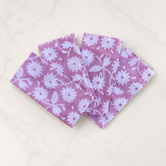 Pink Daisy Chain Napkin - Set of 4