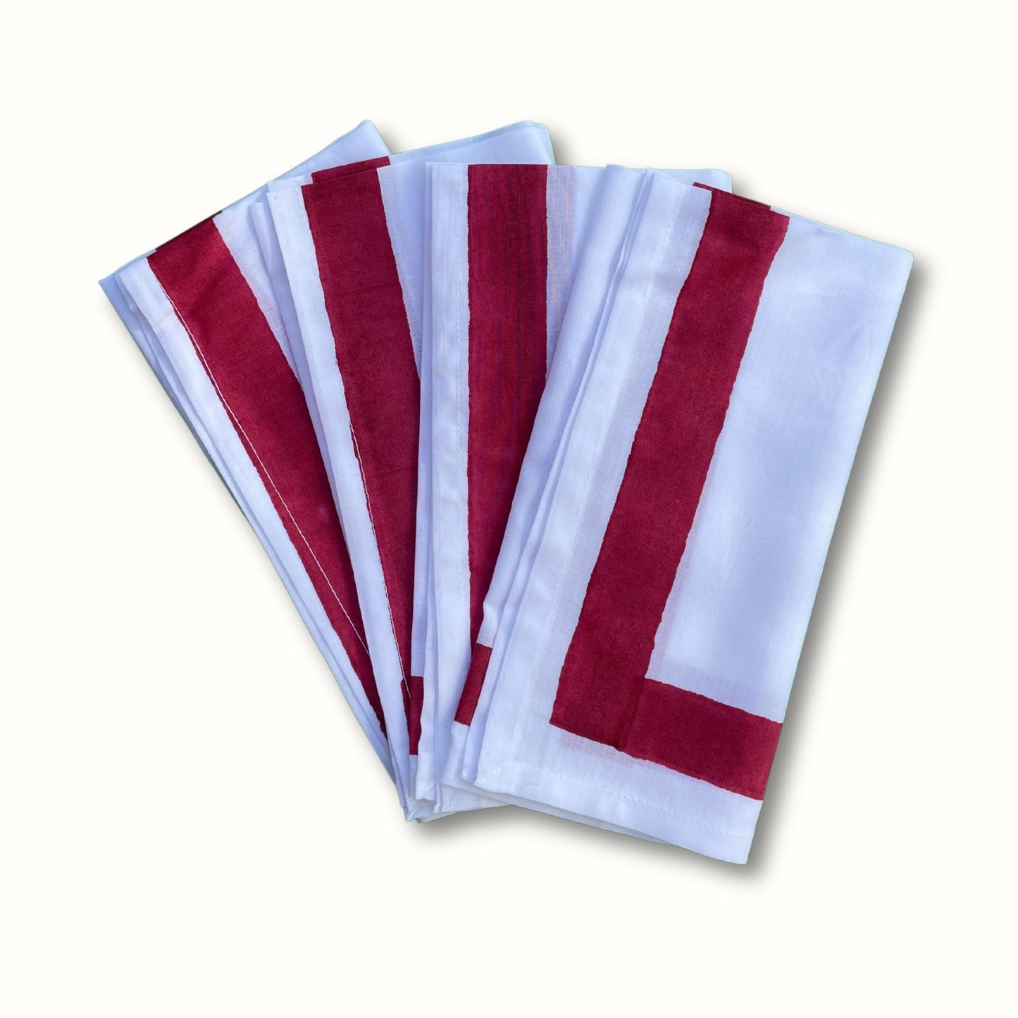 Classic Square Napkin Red - Set of 4