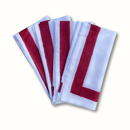 Classic Square Napkin Red - Set of 4