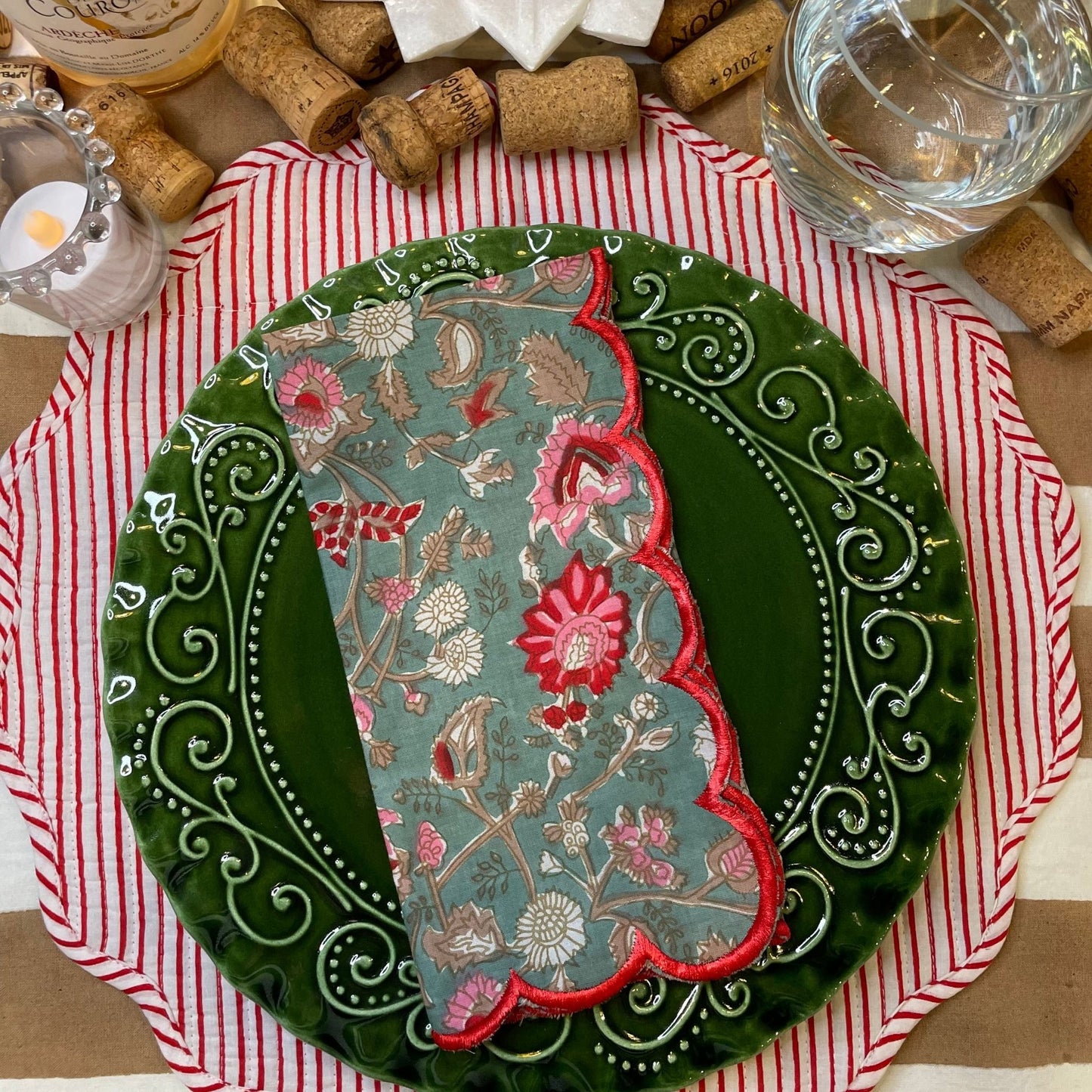 Joy Embroidered Napkin - Set of 4