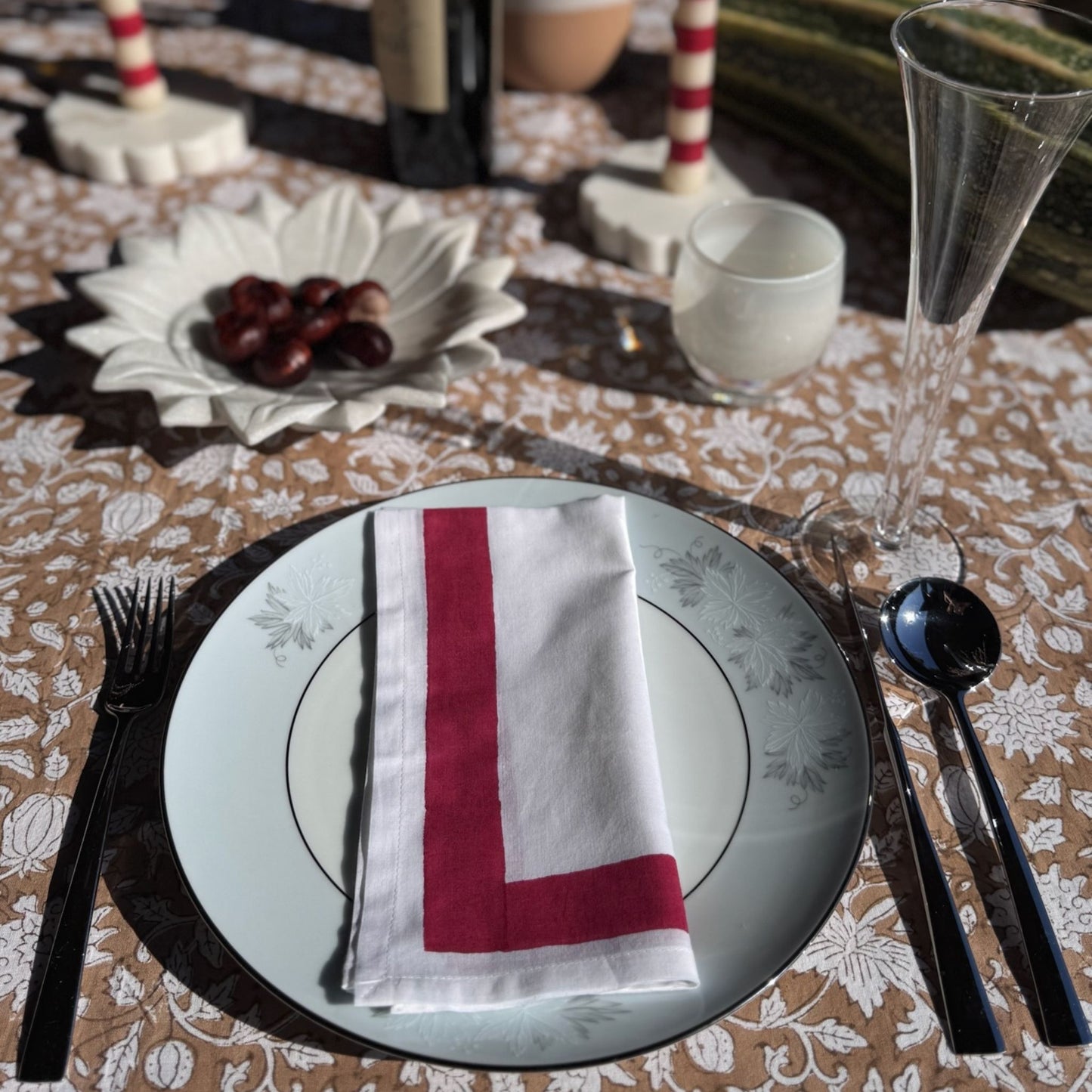 Classic Square Napkin Red - Set of 4