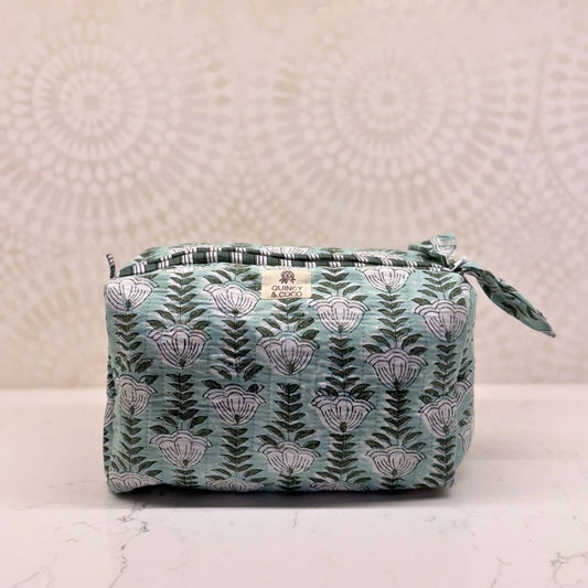 Sage Tulip Makeup Bag