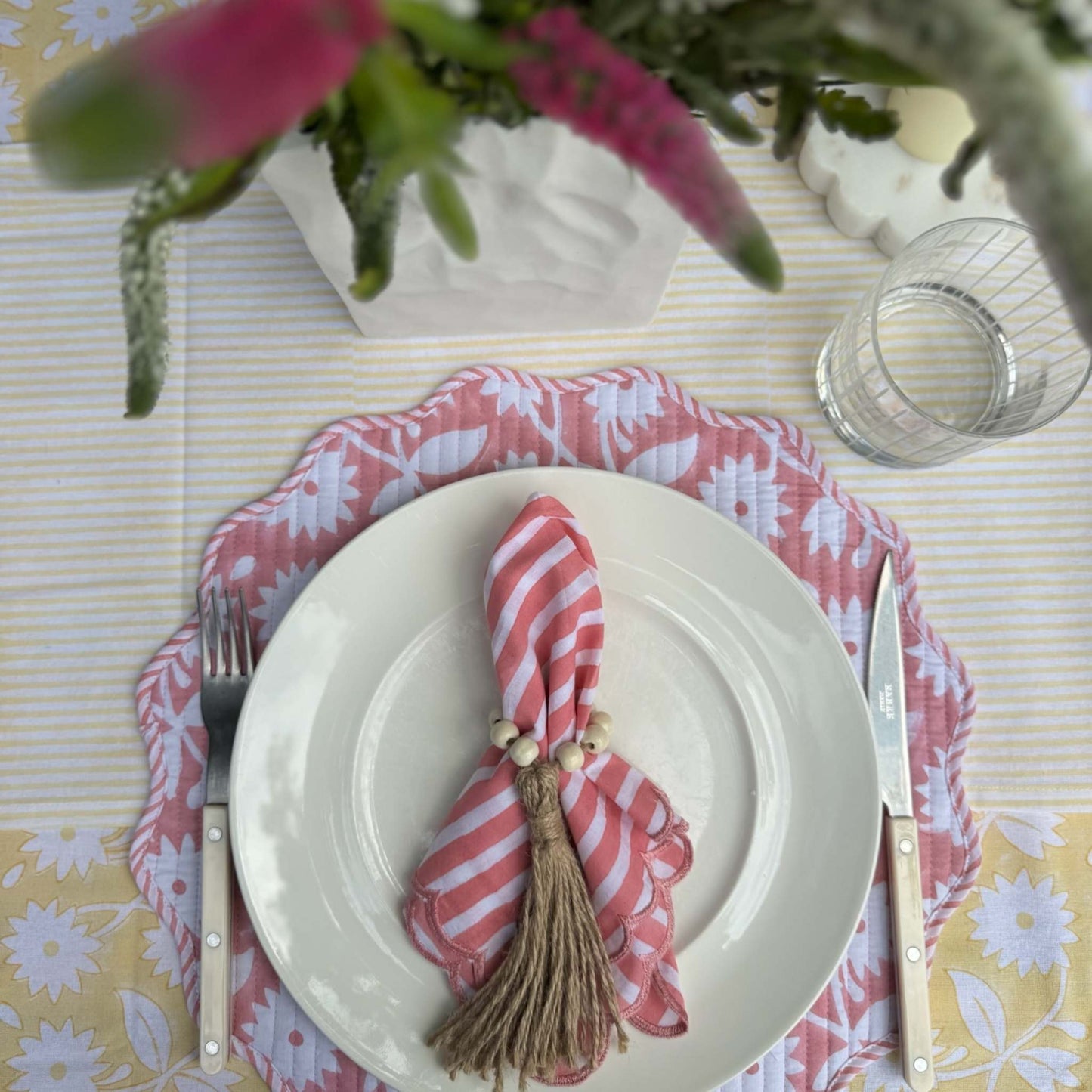 Yellow Stripe Table Runner