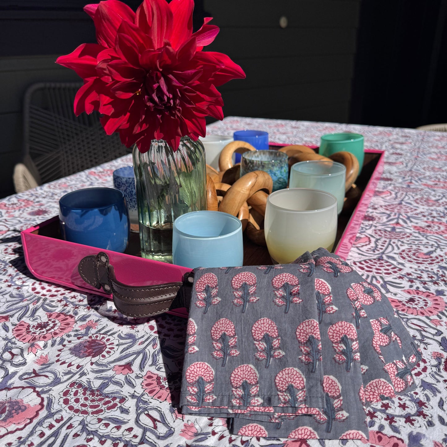 Dusky Dahlia Napkin - Set of 4